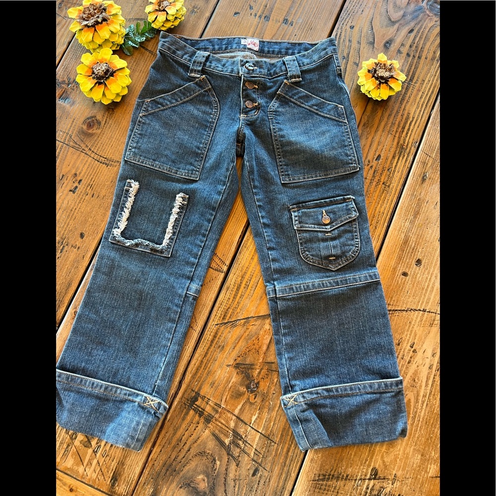 Rare Vintage Y2K Joie Cuffed Low-Rise Capri
